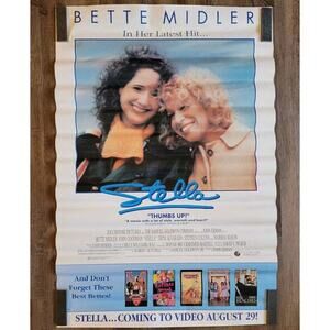 Stella 1990 Home Video Movie Poster‎ 27X40 Rolled 1 Sheet Bette Midler